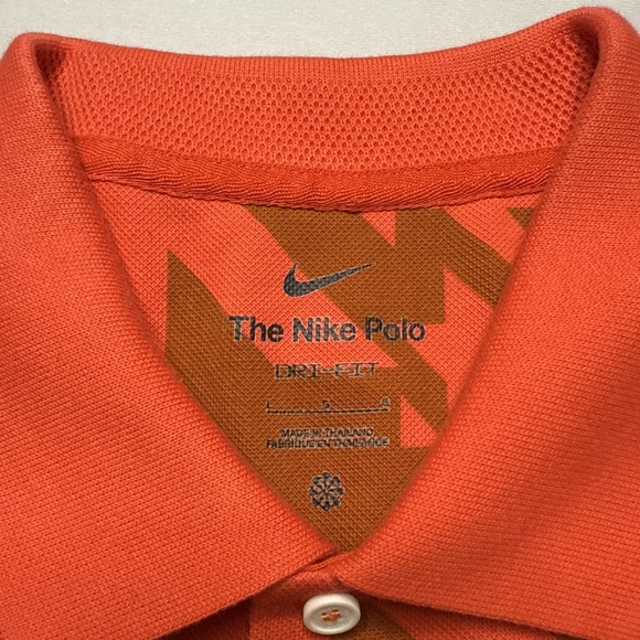 Nike Golf Polo Shirt Mens Size L Dri-Fit Short Sleeve Houndstooth Pattern Red - Picture 2 of 5